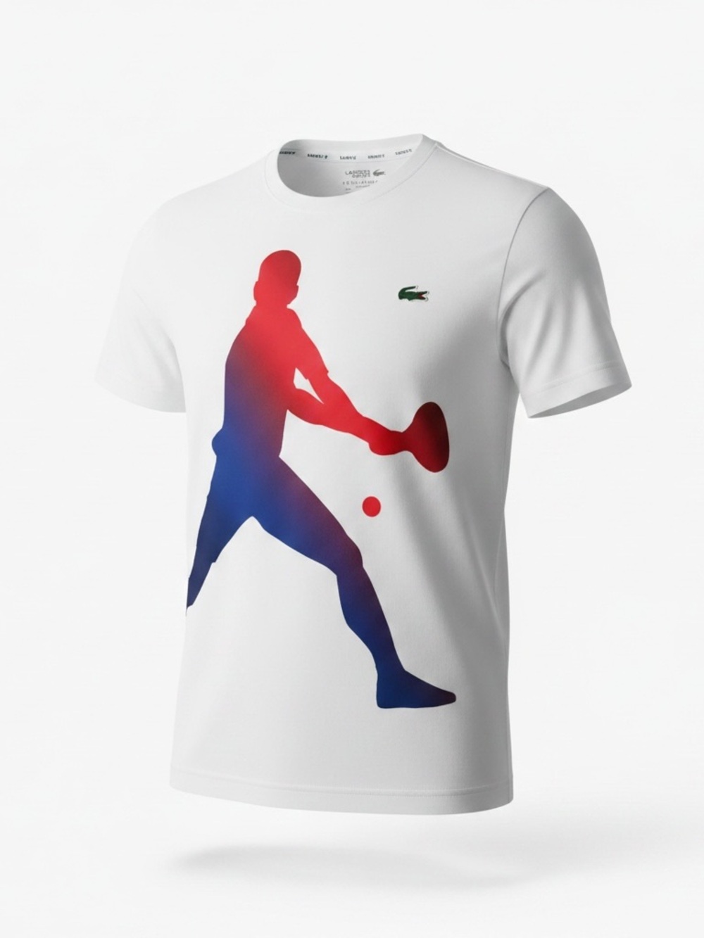 Lacoste Sport Novak Djokovic Men’s White Graphic Tennis T-Shirt Medium